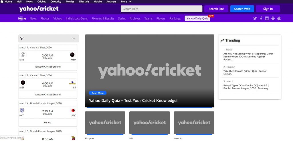 Yahoo Cricket